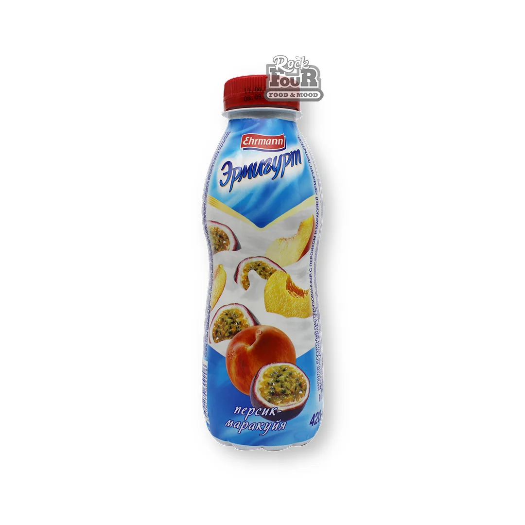 Yogurt drink "Ermigurt" peach and passion fruit 1.2% 420g